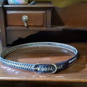 Stylish Black and Silver Belt